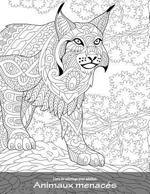 bokomslag Livre de coloriage pour adultes Animaux menacés 1