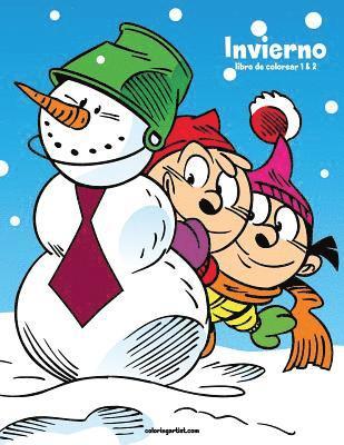 bokomslag Invierno libro de colorear 1 & 2