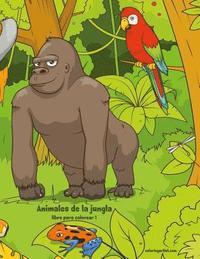 bokomslag Animales de la jungla libro para colorear 1