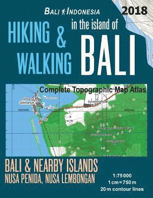 bokomslag Hiking & Walking in the Island of Bali Complete Topographic Map Atlas Bali Indonesia 1