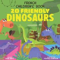 bokomslag French Children's Book: 20 Friendly Dinosaurs