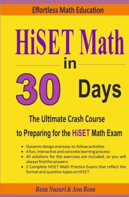 HiSET Math in 30 Days: The Ultimate Crash Course to Preparing for the HiSET Math Test 1