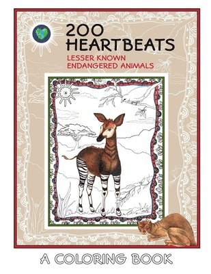 bokomslag 200 Heartbeats: Lesser Known Endangered Animals Coloring Book