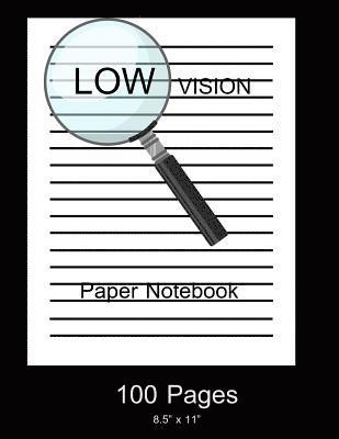 low vision paper notebook bold line white paper for low vision