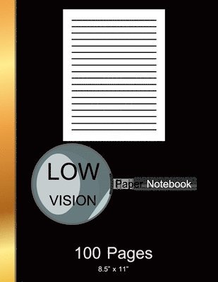 low vision paper notebook bold line white paper for low