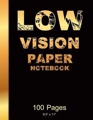 low vision paper notebook bold line white paper for low