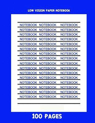 low vision paper notebook bold line white paper for low