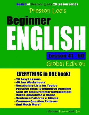 Matthew Preston, Kevin Lee - Preston Lee's Beginner English Lesson 41 - 60 (Global Edition), Häftad