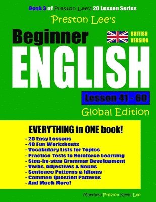 Matthew Preston, Kevin Lee - Preston Lee's Beginner English Lesson 41 - 60 Global Edition (British Version), Häftad
