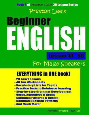 Kevin Lee, Matthew Preston - Preston Lee's Beginner English Lesson 41 - 60 For Malay Speakers, Häftad