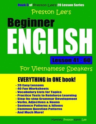 Matthew Preston, Kevin Lee - Preston Lee's Beginner English Lesson 41 - 60 For Vietnamese Speakers, Häftad