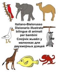 bokomslag Italiano-Bielorusso Dizionario illustrato bilingue di animali per bambini