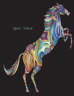 Spiral Notebook: Spiral Journal/ Notebook with Blank Pages - 100 Sheet, Horse Notebook, Size 8.5 x 11 1