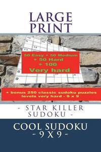 bokomslag LARGE PRINT - STAR KILLER SUDOKU - COOL SUDOKU - 9 x 9 -