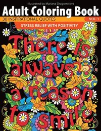 bokomslag Adult Coloring Book: 30 Inspirational Quotes - Stress Relief With Positivity