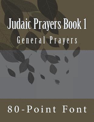 80-Point Font - Judaic Prayers Book 1: General Prayers, Häftad