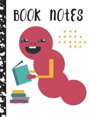 bokomslag Book Notes: Cute bookworm cover, 82 pages, matte