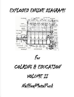 bokomslag Engine Diagrams Exploded for Coloring and Education: Engine Diagrams Exploded for Coloring