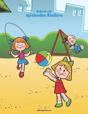 bokomslag Malbuch mit spielenden Kindern 1