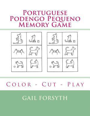 bokomslag Portuguese Podengo Pequeno Memory Game: Color - Cut - Play