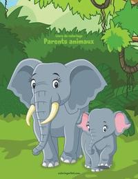 bokomslag Livre de coloriage Parents animaux 1
