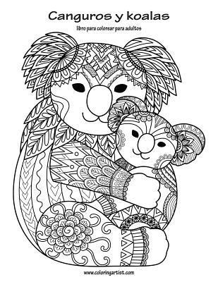 bokomslag Canguros y koalas libro para colorear para adultos 1