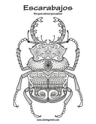 bokomslag Escarabajos libro para colorear para adultos 1