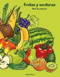 bokomslag Frutas y verduras libro para colorear 1