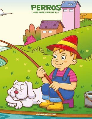 bokomslag Perros libro para colorear 3 & 4