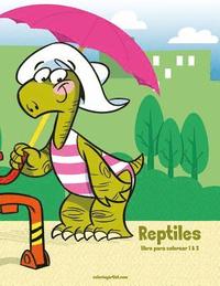 bokomslag Reptiles libro para colorear 1 & 2