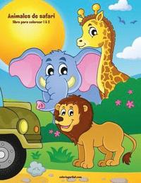 bokomslag Animales de safari libro para colorear 1 & 2