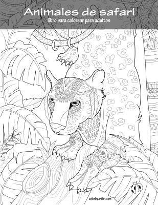 bokomslag Animales de safari libro para colorear para adultos 1