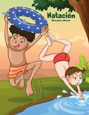 bokomslag Natación libro para colorear 1