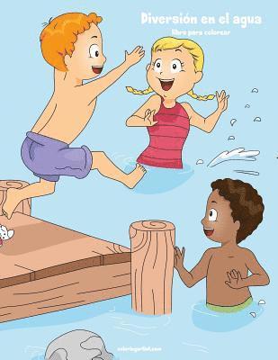 bokomslag Diversión en el agua libro para colorear 1