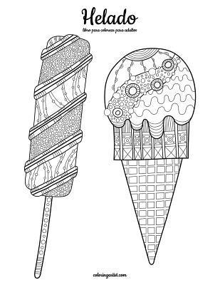 bokomslag Helado libro para colorear para adultos 1