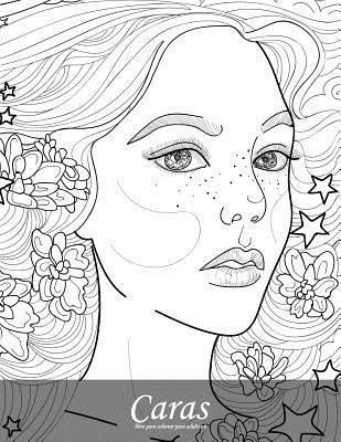 Caras libro para colorear para adultos 6 1