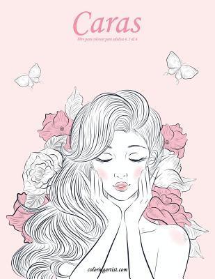 Caras libro para colorear para adultos 4, 5 & 6 1