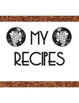 My Recipes: White & copper glitter cover, 64 pages, glossy 1