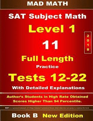 bokomslag 2018 SAT Subject Level 1 Book B Tests 12-22