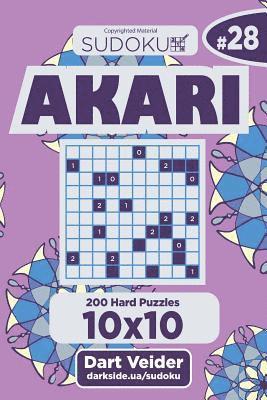 Dart Veider - Sudoku Akari - 200 Hard Puzzles 10x10 (Volume 28), Häftad