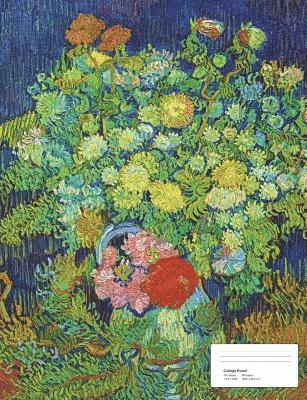 Joyful Collage - Vintage Flower Painting on Blue, Häftad