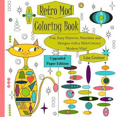 Retro Mod Coloring Book (Upgraded Paper Edition) 1