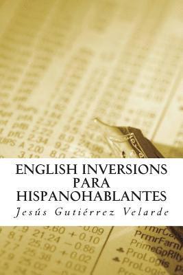 Jesús Gutiérrez Velarde - English Inversions para hispanohablantes, Häftad