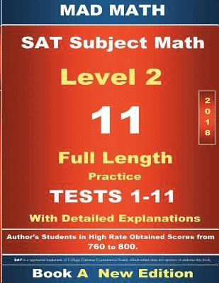 bokomslag 2018 SAT Subject Math Level 2 Book A Tests 1-11