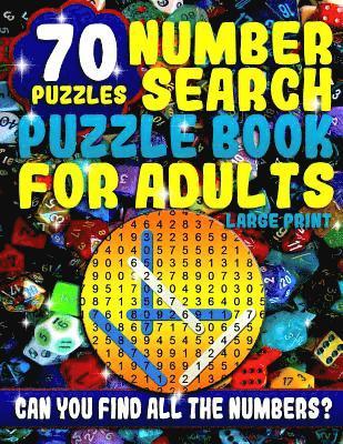 bokomslag Number Search Puzzle Book for Adults Large Print: Number Search Books for Seniors and Adults