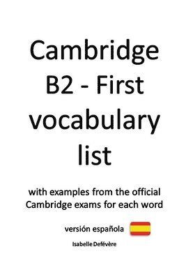 Cambridge B2 - First vocabulary list (versión española) 1