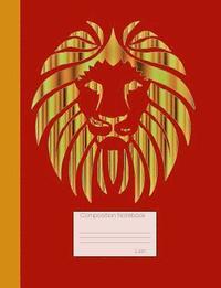 bokomslag Lion Composition Notebook: Graph Paper Book to Write in for School, Take Notes, for Teen Girls and Boys, Students, Teachers, Homeschool, Shiny Go