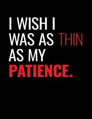 I Wish I was as Thin as my Patience 1