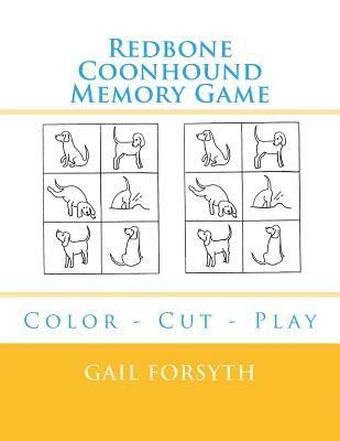 Redbone Coonhound Memory Game: Color - Cut - Play 1