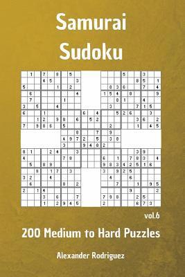 bokomslag Samurai Sudoku Puzzles - 200 Medium to Hard vol. 6
